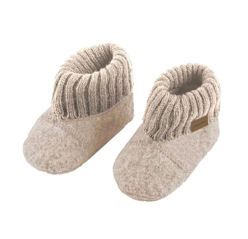 Maximo | Babyslofjes Anti-slip Beigemeliert