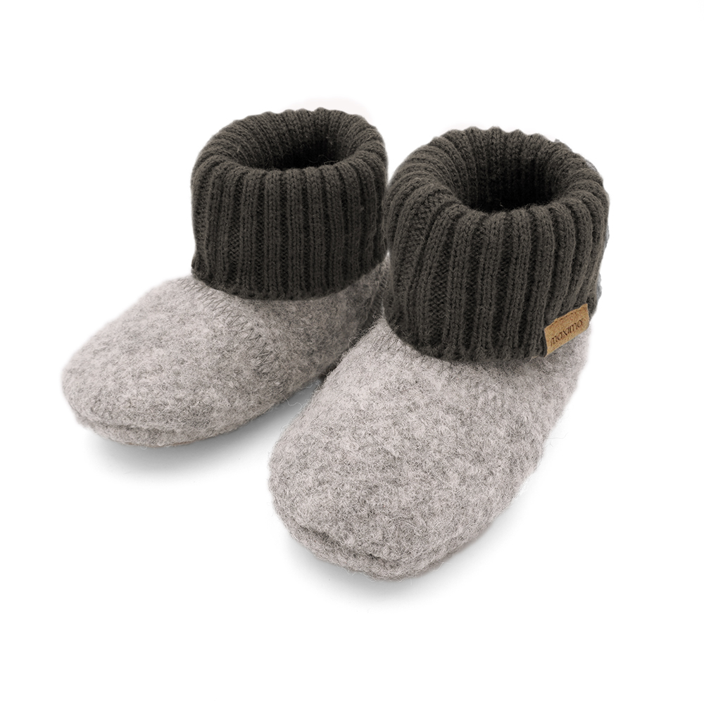 Maximo | Babyslofjes Anti-slip Graumeliert/Antraciet