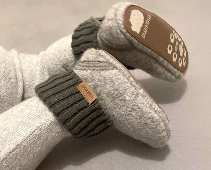 Maximo | Babyslofjes Anti-slip Graumeliert/Antraciet