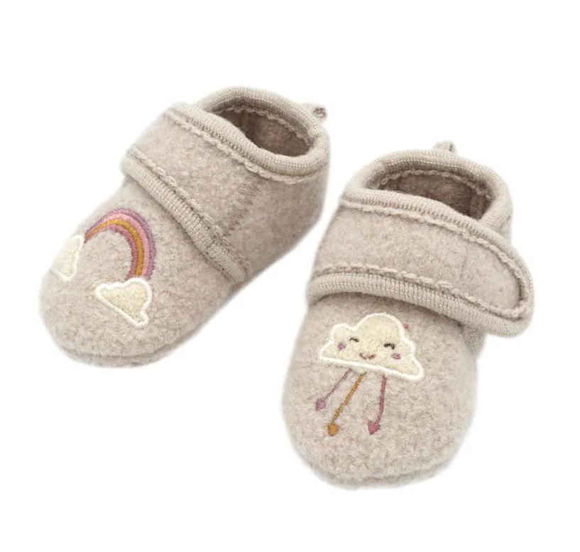 Maximo | Pantoffels Regenbogen Anti-slip Beigemeliert Velcrosluiting