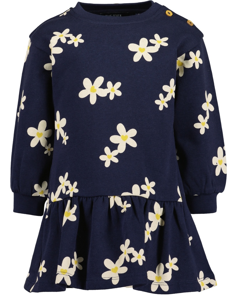 Blue Seven | Jurk Girls All Over Flowers Blue 