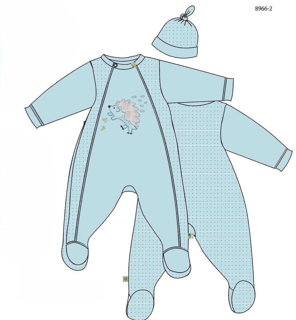 Picco Mini | Outfit Hedgehog Egel Pyjama/Muts Blue