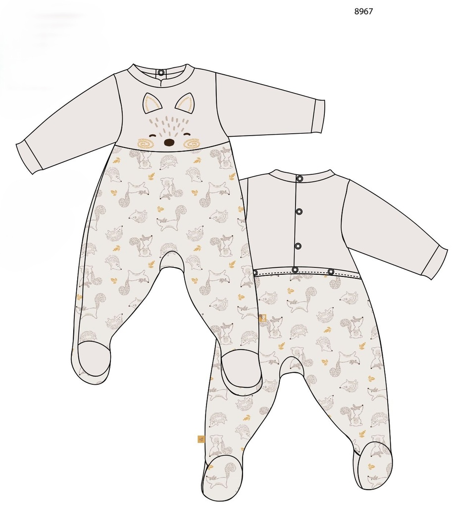 Picco Mini | Pyjama Hedghoge Egel Off White