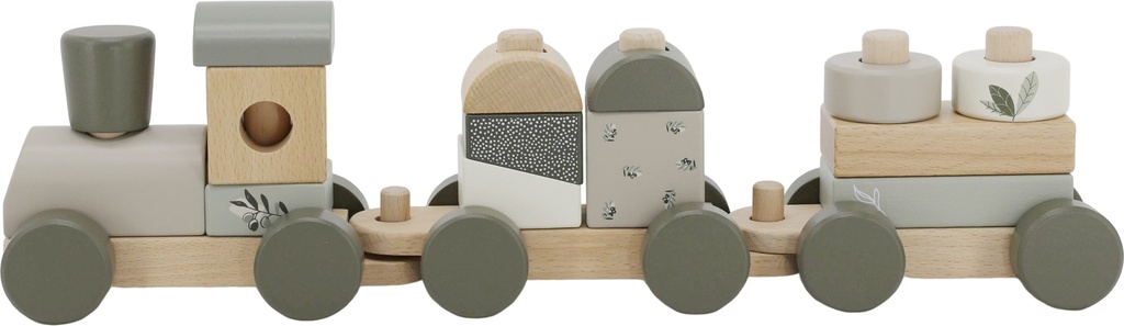 Label Label | Stacking Train Olive Green Hout Groen
