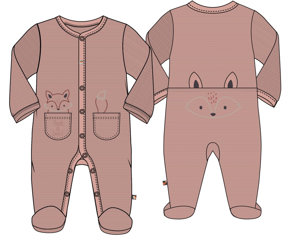 Picco Mini | Pyjama Fox & Bear Peach Beige