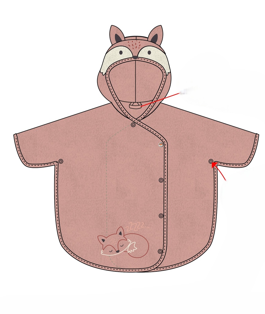 Picco Mini | Cape Fox & Bear Peach Beige One Size