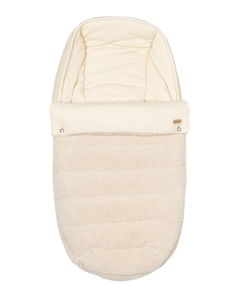 Pericles | Voetenzak vr Wandelwagen/Buggy Universeel Creme Teddy Ecru