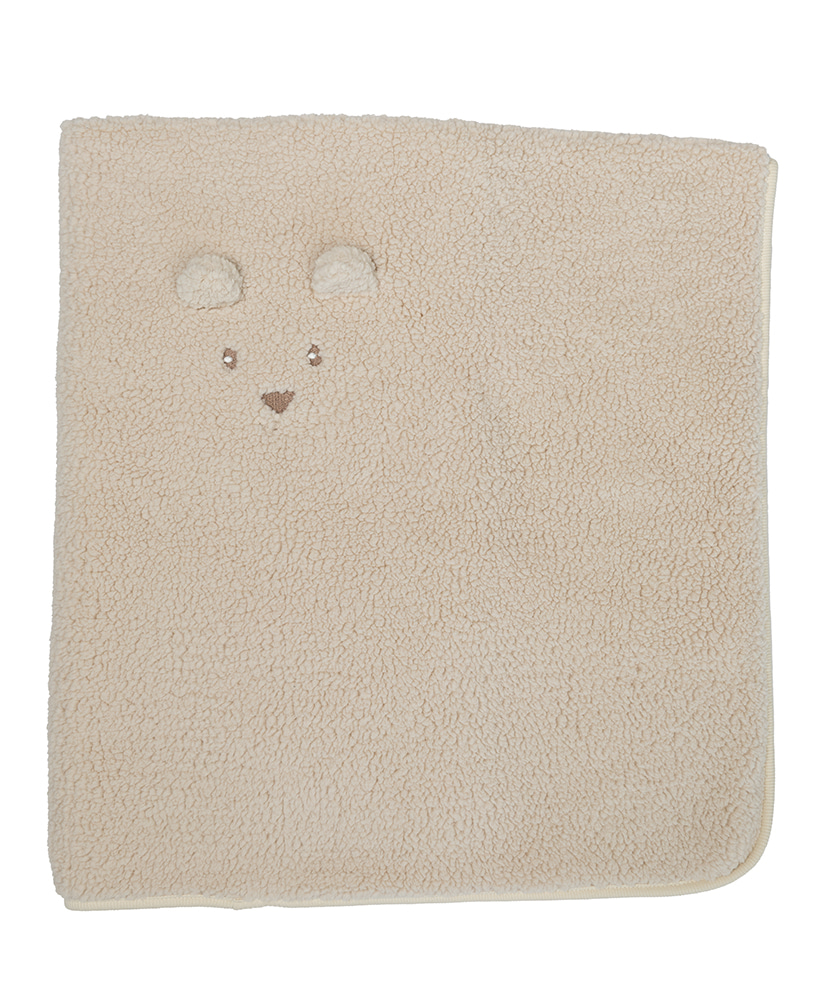 DEKEN WIEG  BEAR CREME 75X100CM