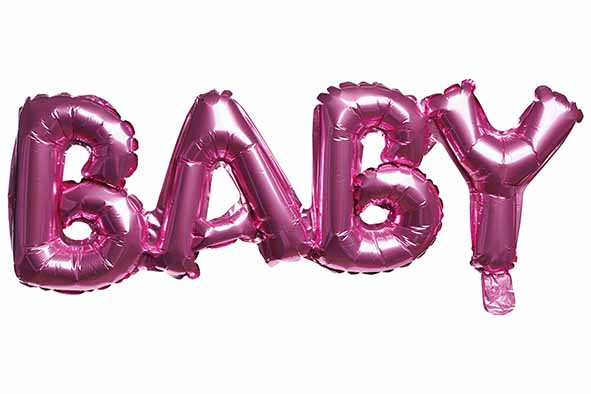 Cosy & Trendy | Ballon "Baby" Folie Roze 84x35cm