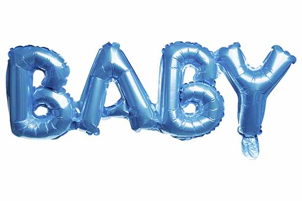 Cosy & Trendy | Ballon "Baby" Folie Blauw 84x35cm