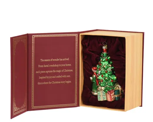 Decoris | Hangfiguur Glas Ornament 10,5x8,2x14,4cm Verpakt in Doos 18,3x12,9x8,5cm