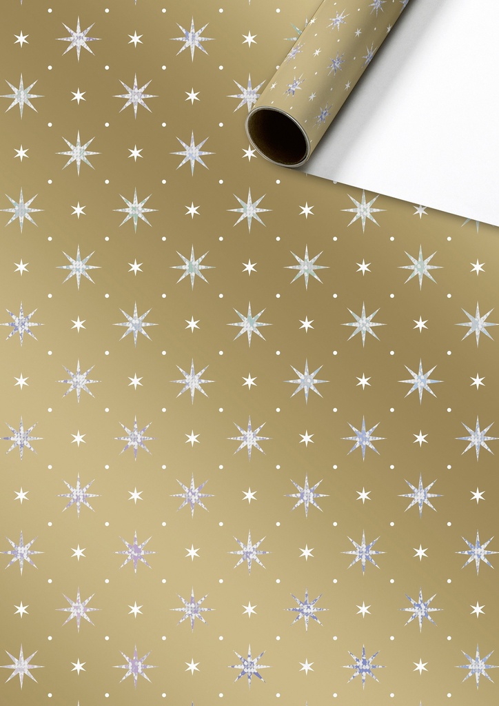Stewo | Geschenkpapier Rol Zidonia Goud 70x150cm
