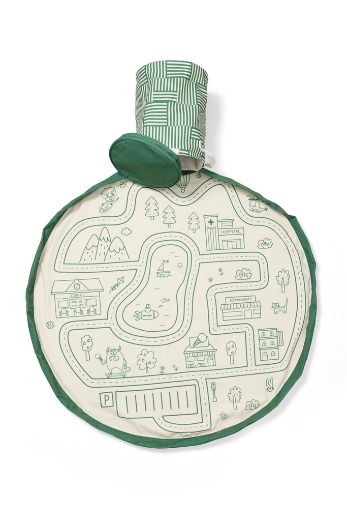 Play & Go | Speeltapijt/Opberger Soo Roadmap Ø140cm