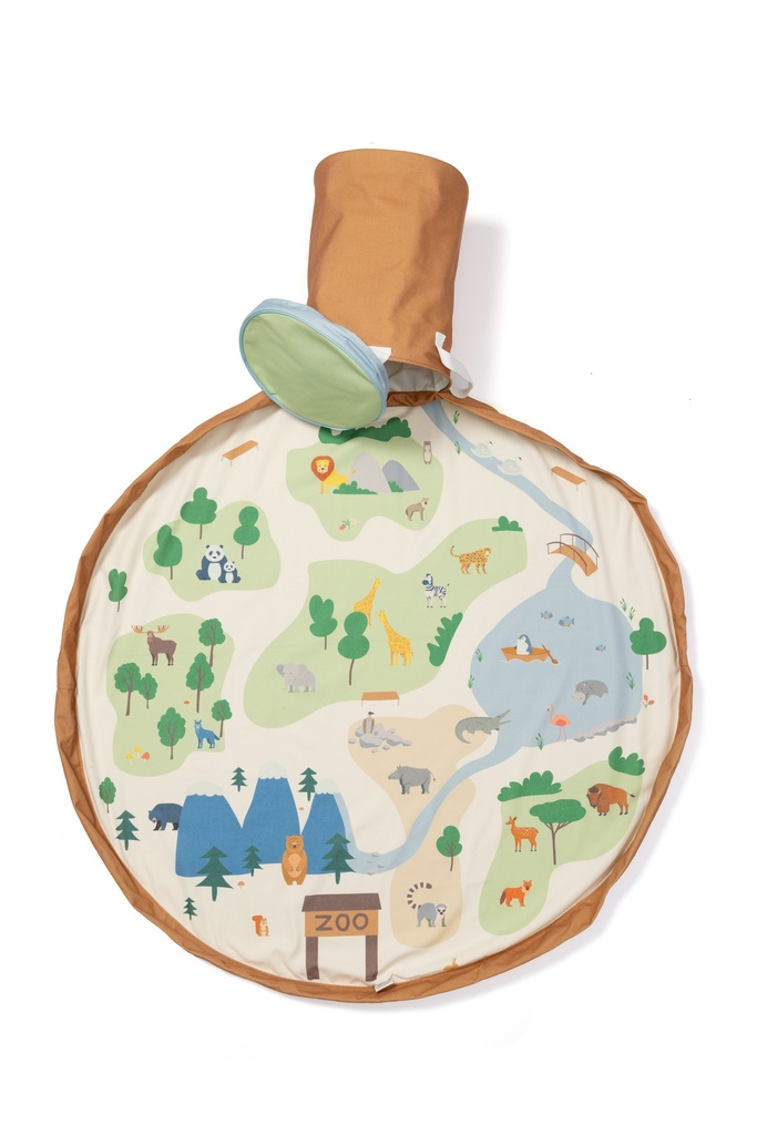 Play & Go | Speeltapijt/Opberger Soo Zoo Ø140cm