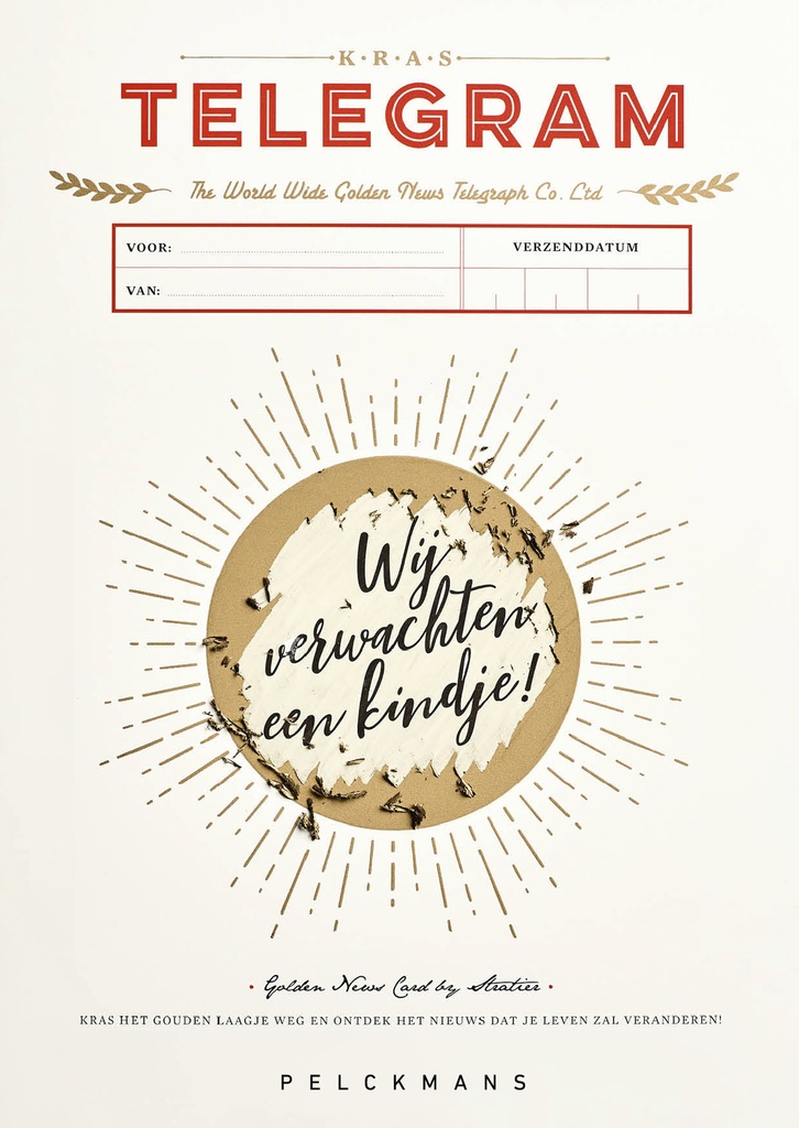 Stratier | Kaart Krastelegram Wij Verwachten Een Kindje!
