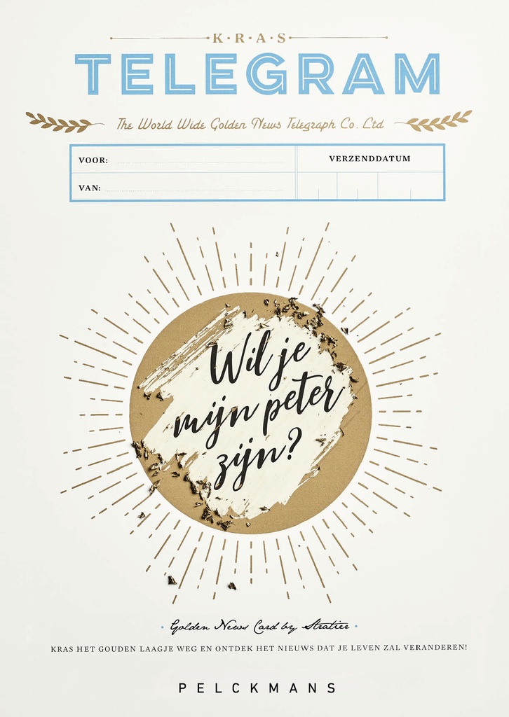 Stratier | Kaart Krastelegram Wil Jij Mijn Peter Zijn!