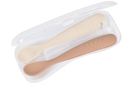 Beaba | Lepel 1ste Leeftijd Siliconen met Reisetui Duo Clay 2-pack