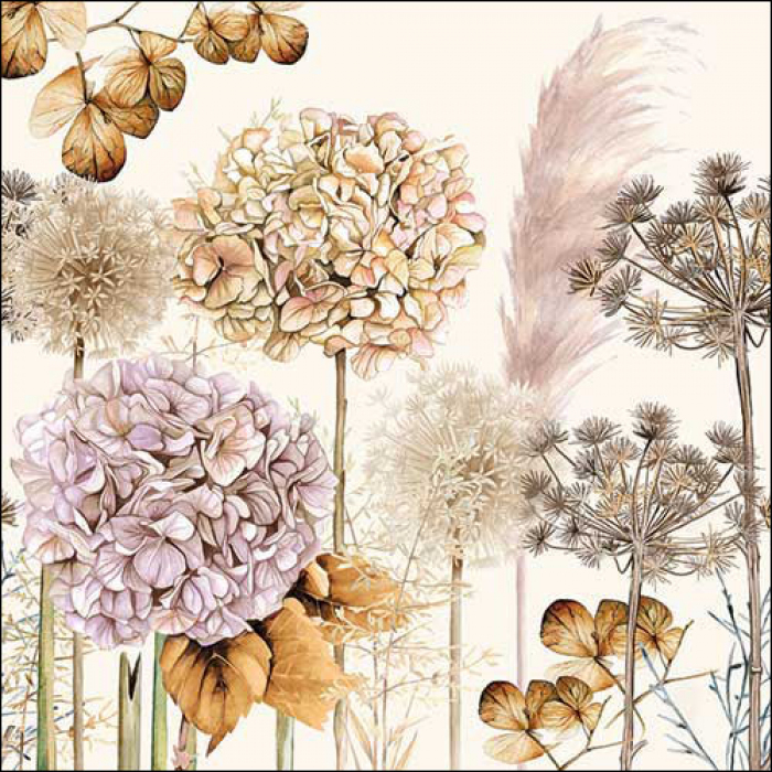 Ambiente | Servetten Dried Flowers 3-laags 100%FSC 33x33cm 20-pack