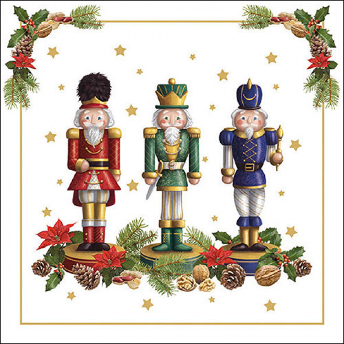 Ambiente | Servetten Bearded Nutcracker 3-laags 100%FSC 33x33cm 20-pack