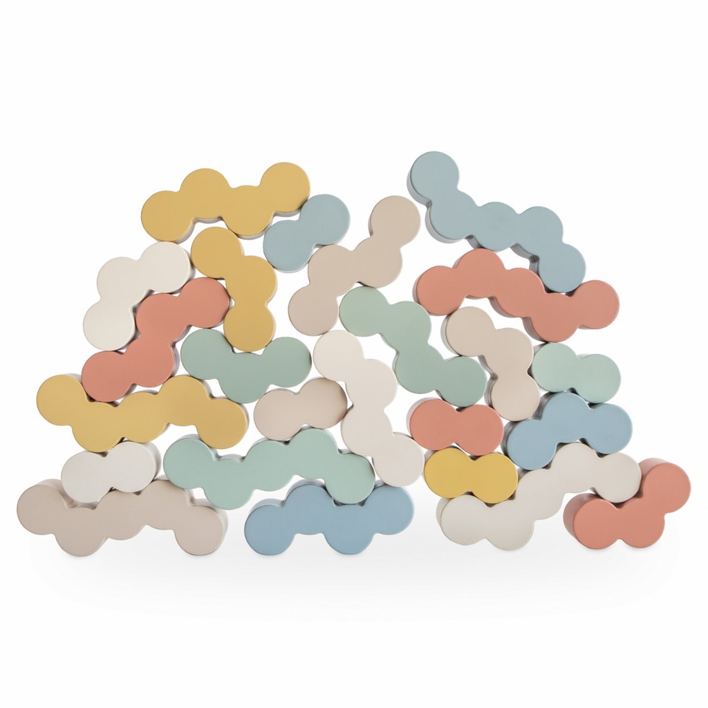 Mushie | Educatief Speelgoed Wooden Balance Blocks