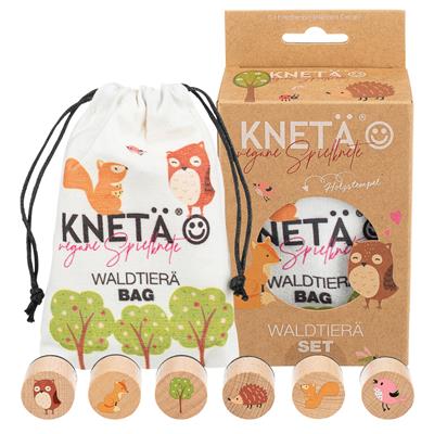 Kneta | Knutselpakket Stempelset Bosdieren Ø3cm 6-pack
