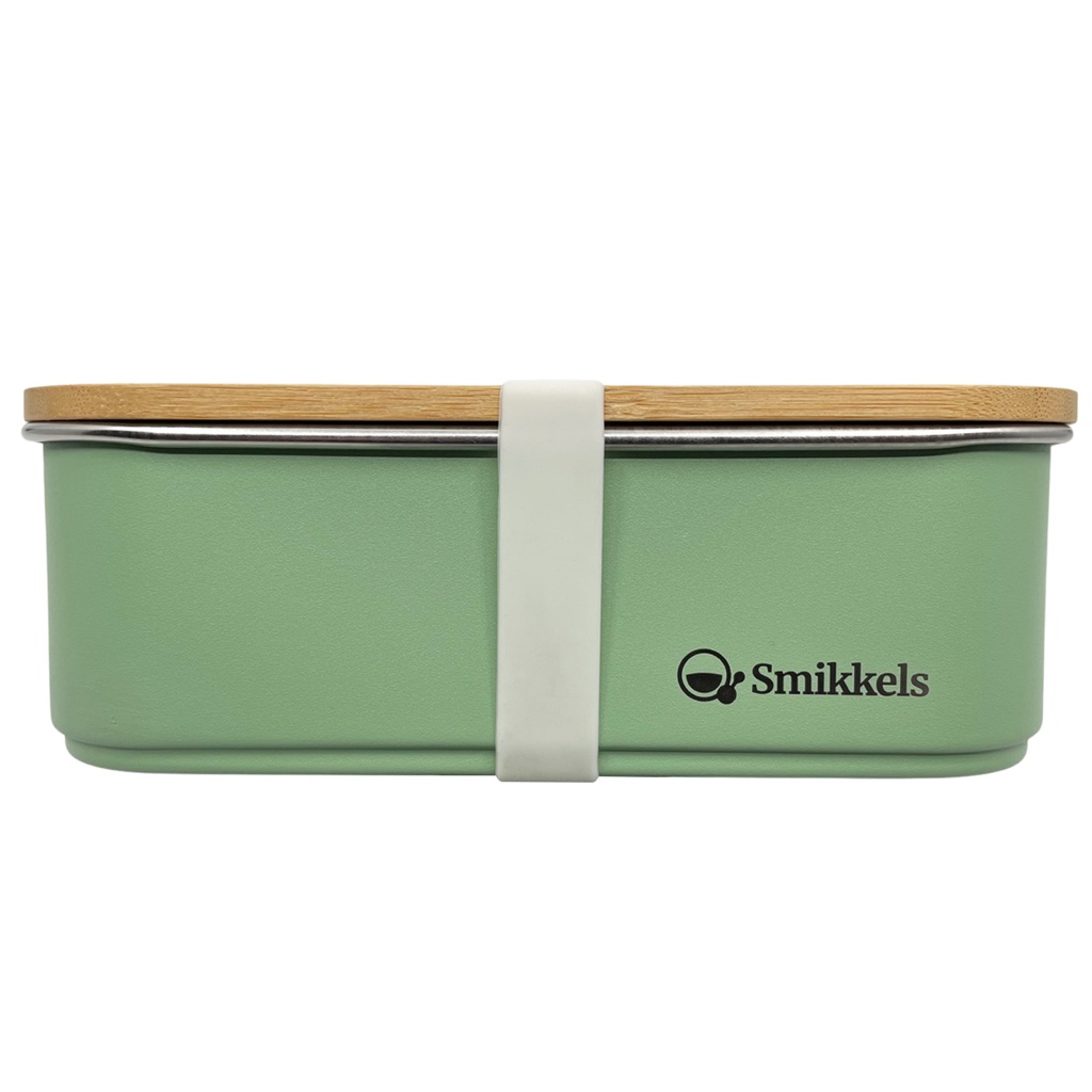 Smikkels | Lunchbox met Bamboe Deksel Groen 900ml