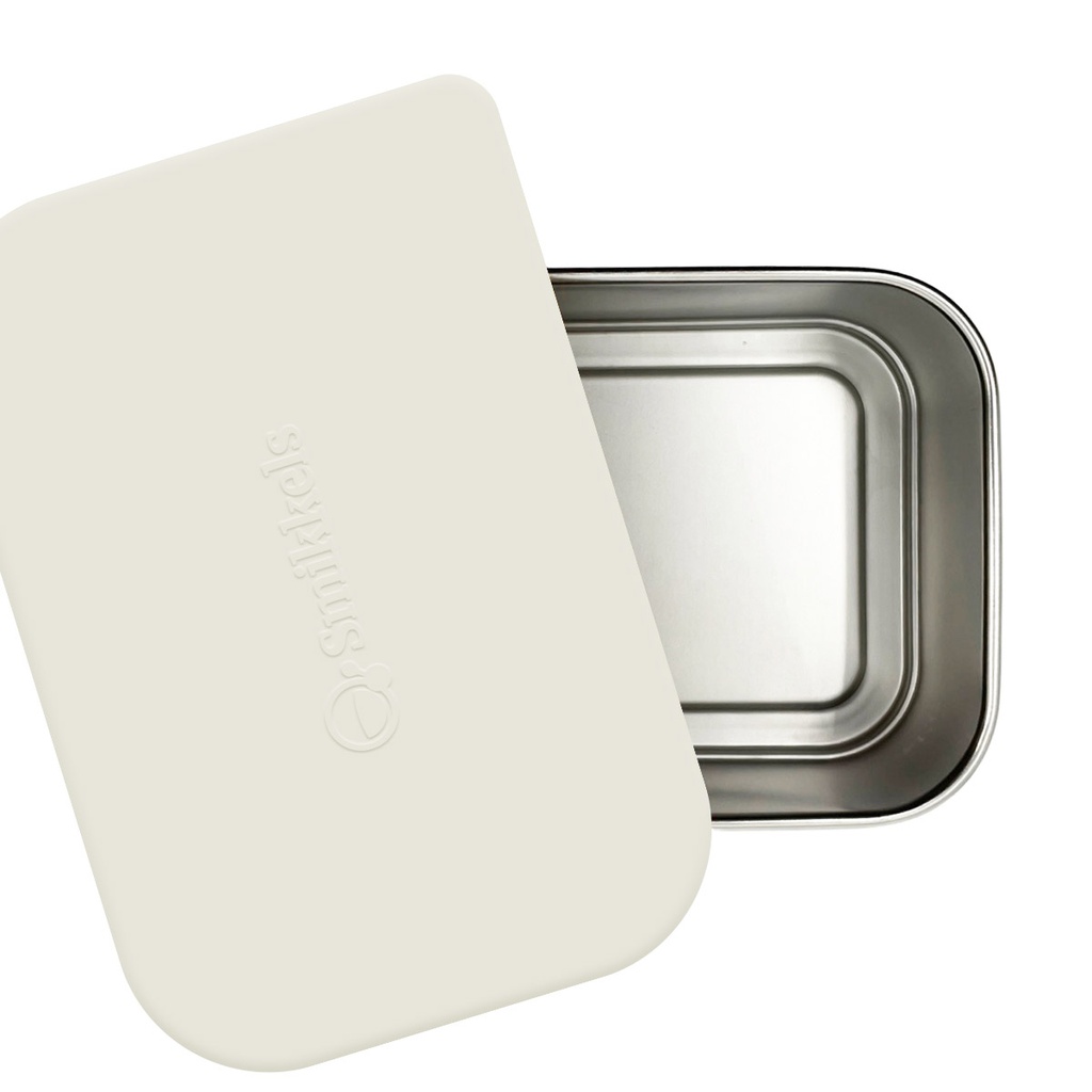 Smikkels | Siliconen Deksel Lunchbox 900ml Wit
