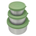 Smikkels | Bewaarpotje RVS Groen 110/220/400ml 3-pack