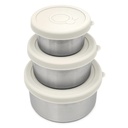 Smikkels | Bewaarpotje RVS Wit 110/220/400ml 3-pack 