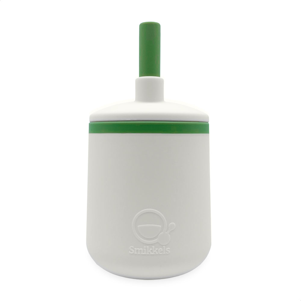 Smikkels | Kinderbeker Siliconen Groen/Wit 