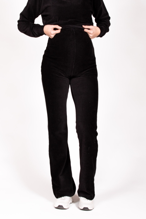 Love2wait | Pants Velvet Flared Black