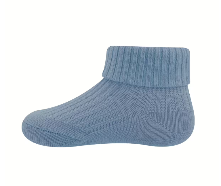 Ewers | Kousen Rib Met Omslag Blauw