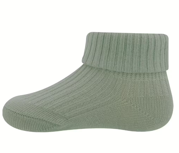 Ewers | Kousen Rib Met Omslag Schilf Groen