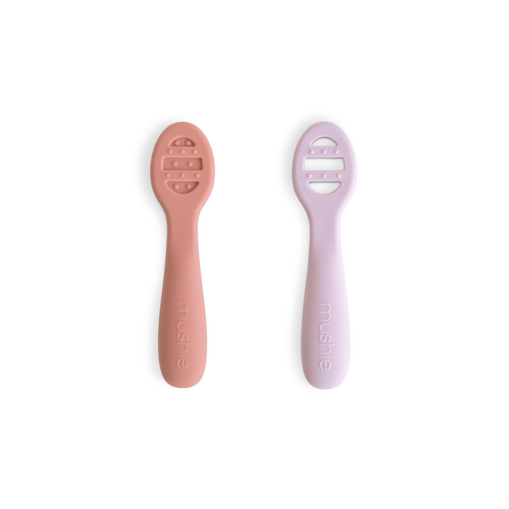 Mushie | Lepel First Feeding Spoon Rose/Soft Lilac
