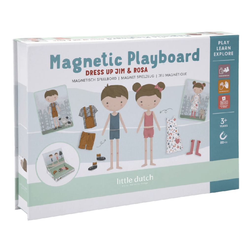 Little Dutch | Magnetisch Speelbord Jim & Rosa Magnetisch Speelbord Karton +36m