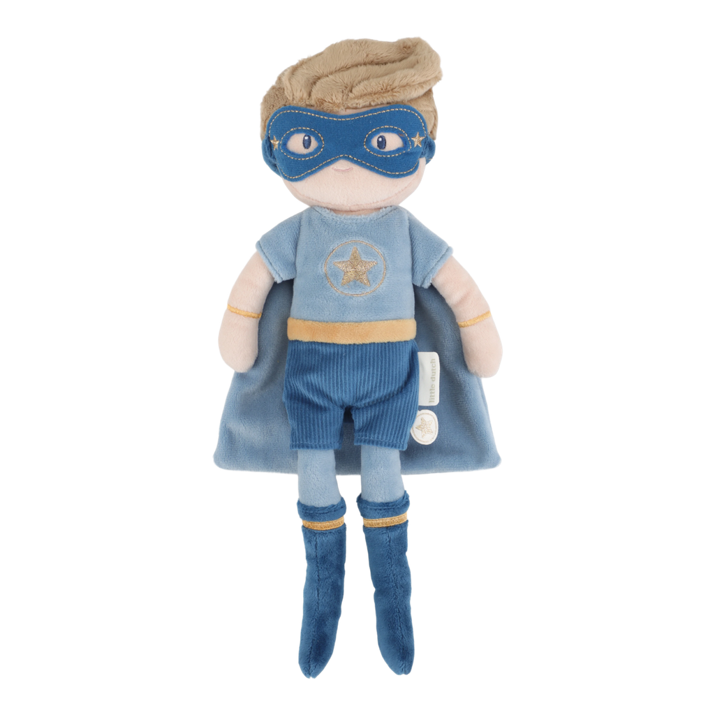Little Dutch | Pop Superhero Jim Textiel 6,5x14x35cm +12M