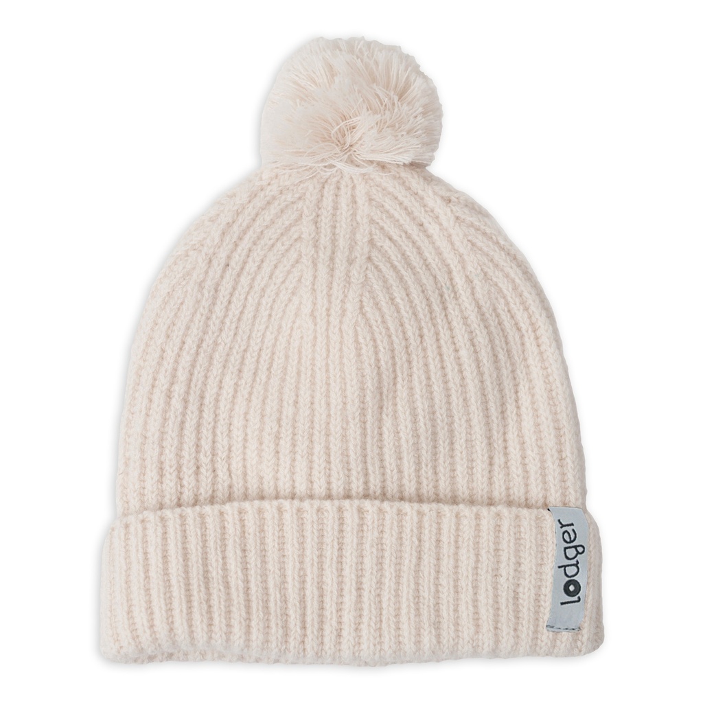 MUTS, Folklore, Hatter, birch, 50-62, 0-3 m, boys/girls, ecru, uni, appl pompon, bolmodel, Merino wol