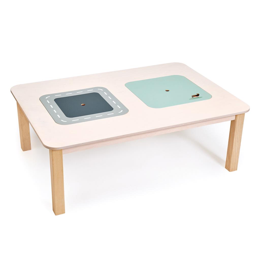 Tender Leaf | Speeltafel Woud Hout met 2 Opbergvaken  100x70x35cm