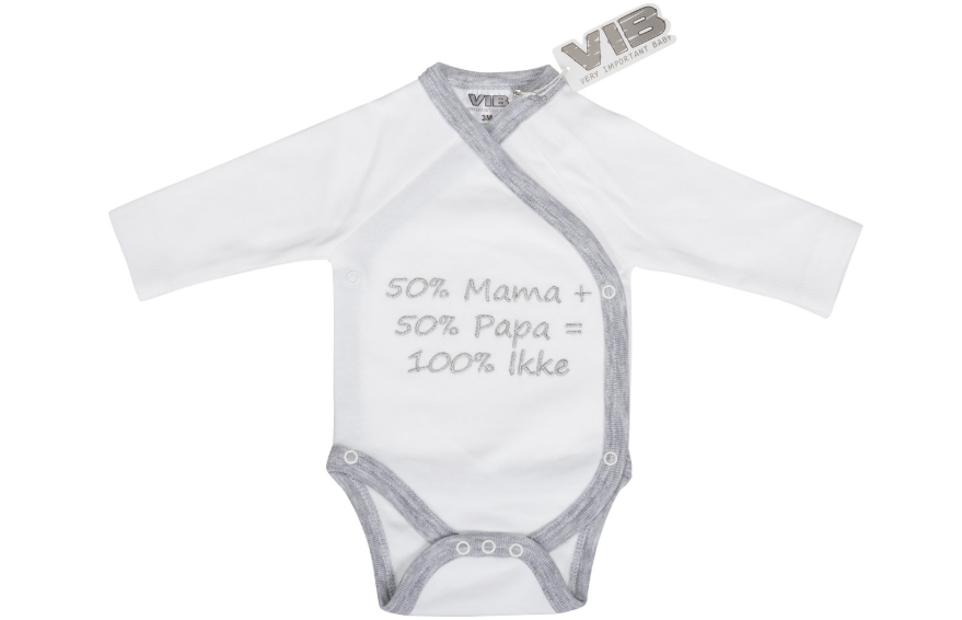 VIB | Body 50%mama+50%papa=100%Ikke Wit 0-3M