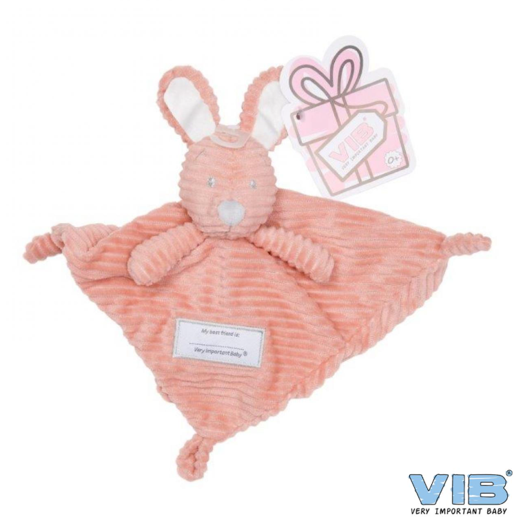 VIB | Knuffeldoek met Konijnenhoofd Old Pink 33cm