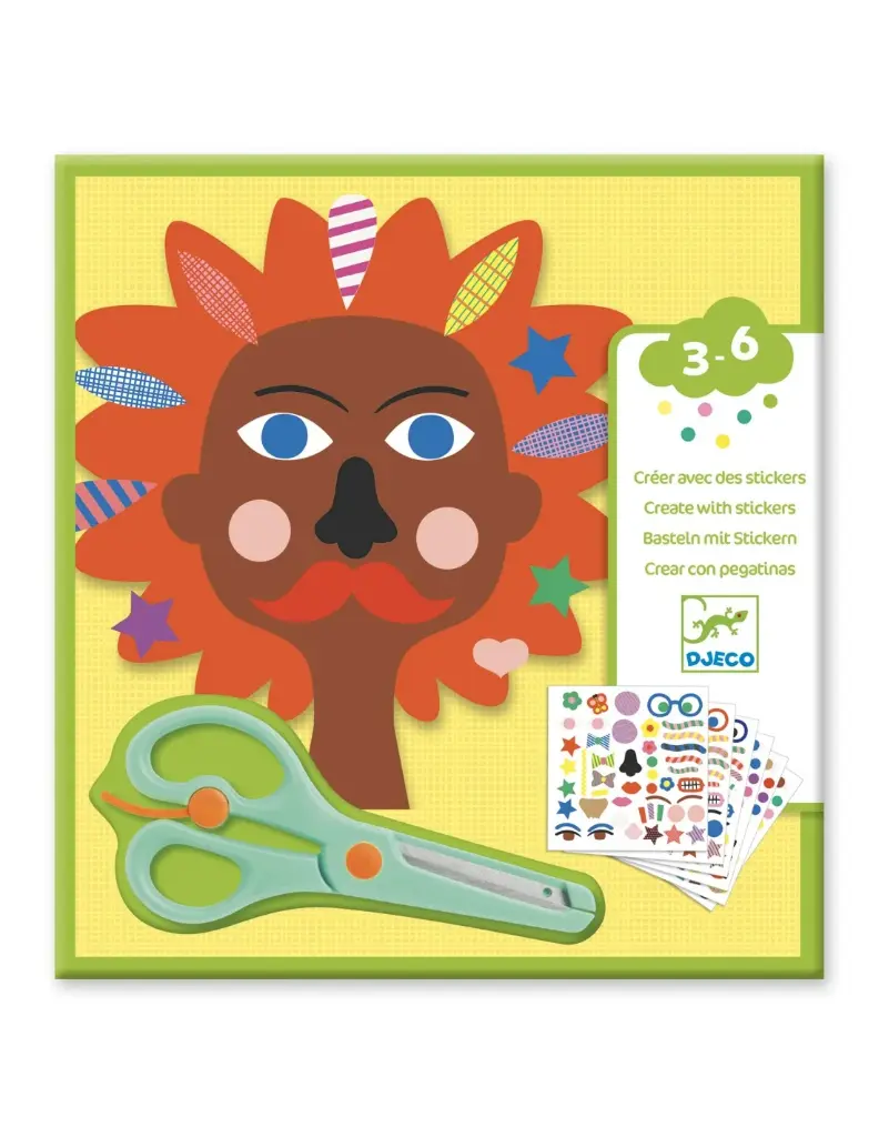 Djeco | Knutselset Coiffeur Knippen en Plakken 3-6Y