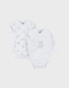 Noukies | Body Fluffy, Orso & Lilly Lange Mouw Crossover  2-pack
