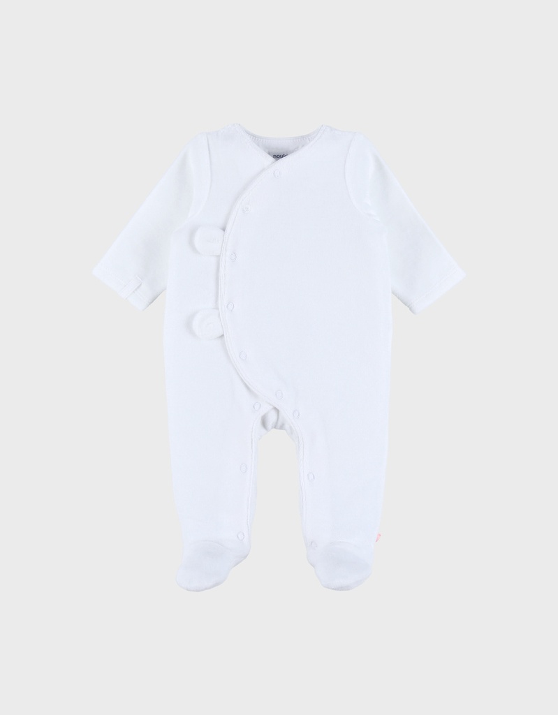 Noukies | Pyjama Velours Wit