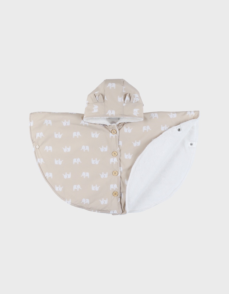 Noukies | Poncho Waterproof Beige