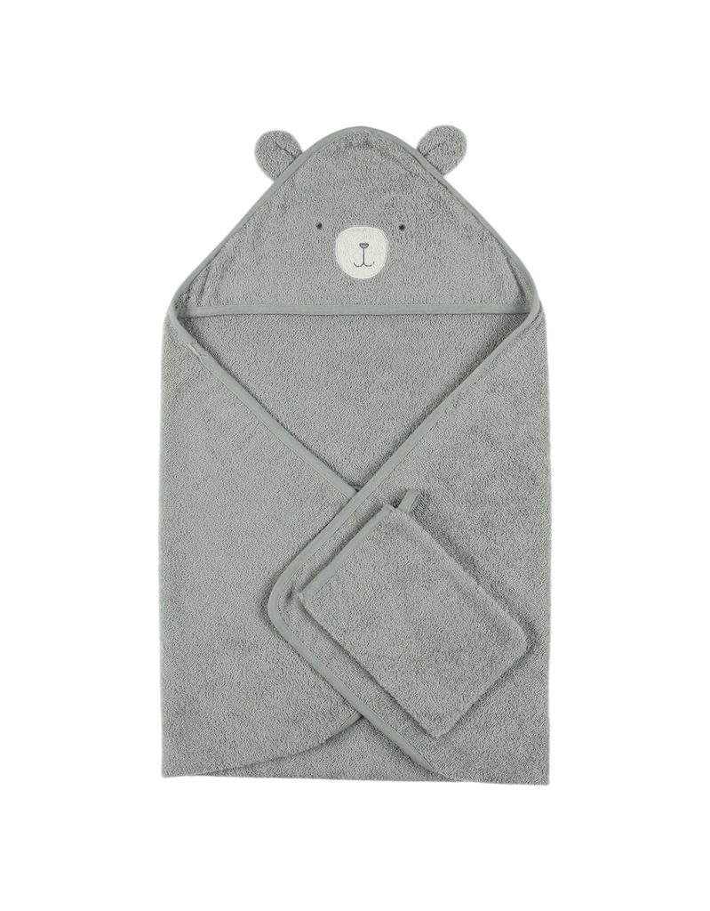 Noukies | Badcape Orso Fluffy, Orso & Lilly Groen 75x75cm