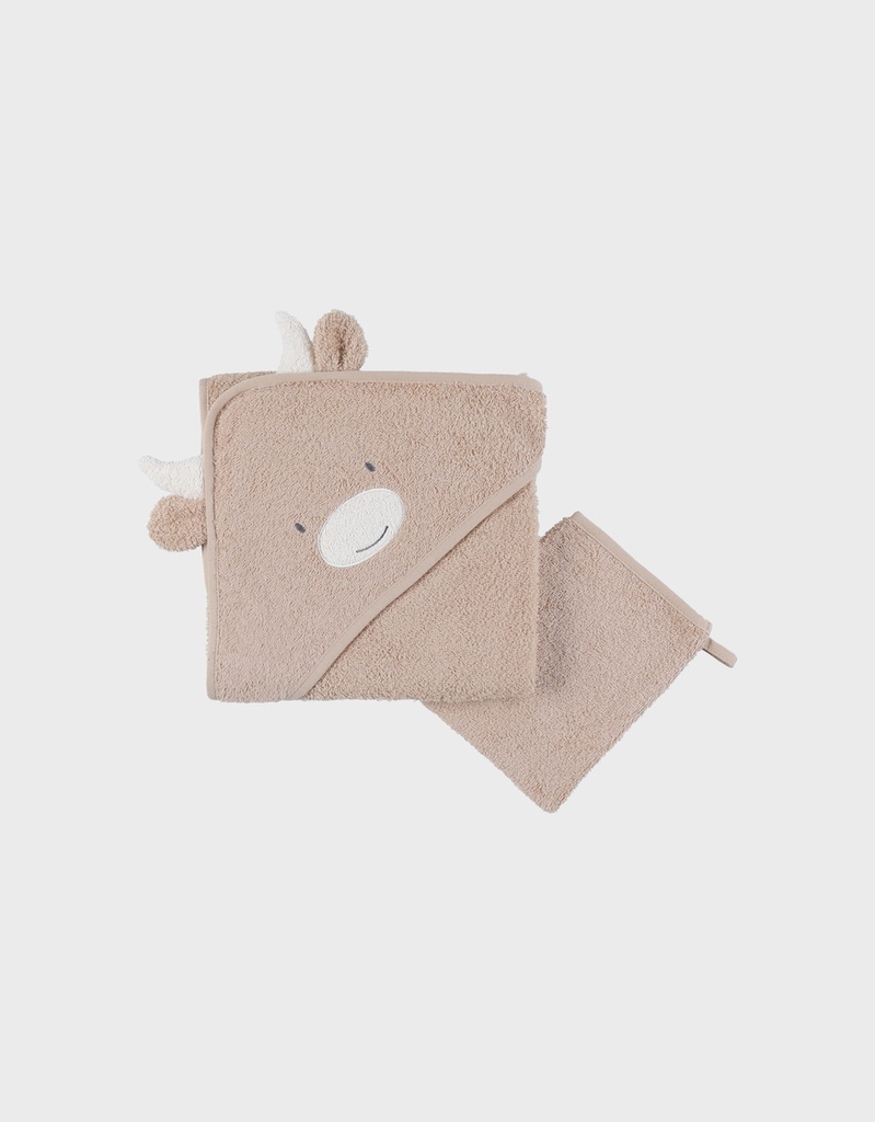 Noukies | Badcape Fluffy Fluffy, Orso & Lilly Beige 75x75cm