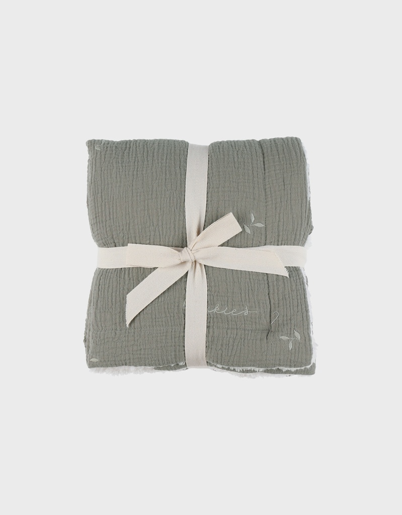 Noukies | Deken Fluffy, Orso & Lilly Kaki 75x100cm 