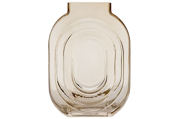 Cosy & Trendy | VAAS RETRO BRUIN 18X7XH25CM ANDERE GLAS