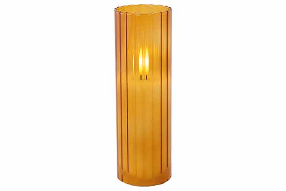 Cosy & Trendy | KAARS LED RIBBLE CAMEL 5X5XH15CM GLAS