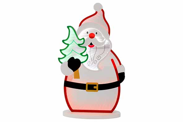 Cosy & Trendy | LEDLICHT SANTA USB MULTIKLEUR 23X8XH39CM